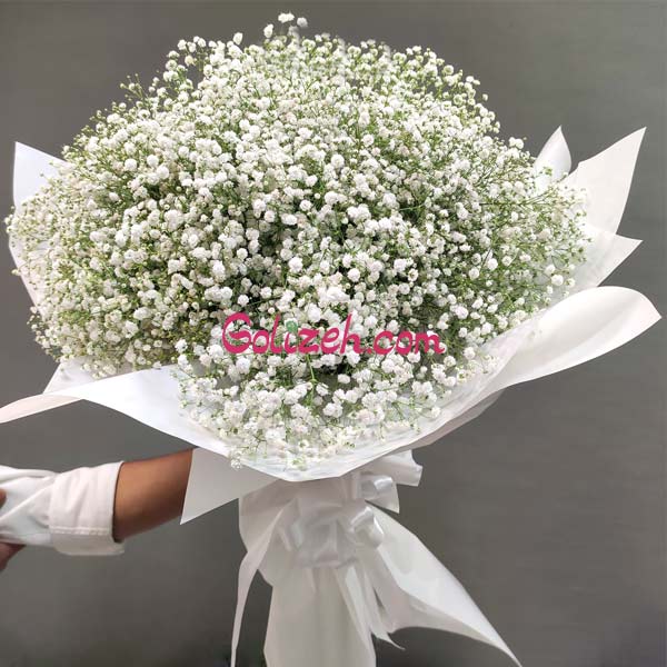دسته گل ژیپسوفیلا سفید بزرگ