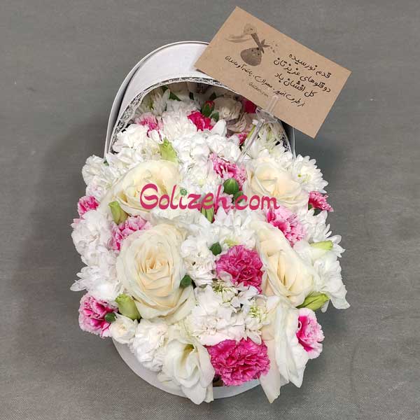 خرید باکس گل نوزاد پانیذ