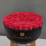 باکس گل رز ایرانی قرمز یکصد شاخه 100