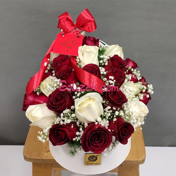 خرید باکس گل نوزاد رزگل