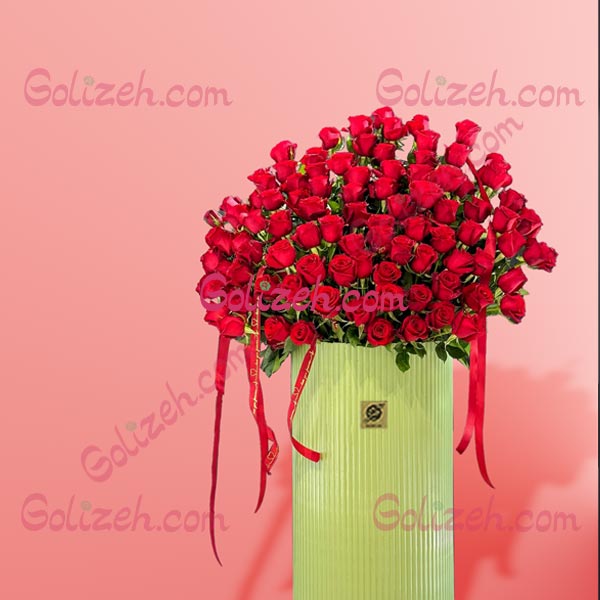 باکس گل بلند رز قرمز