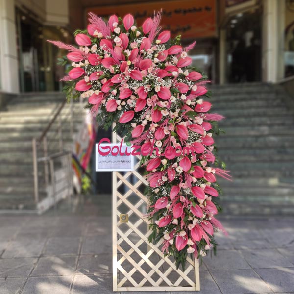 قیمت پایه گل نمایشگاهی صورتی